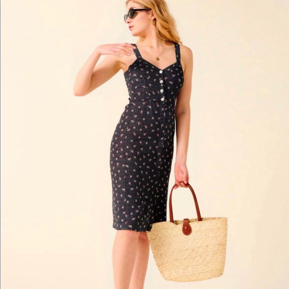 ROUJE MOREAU DRESS BLACK SIZE 34